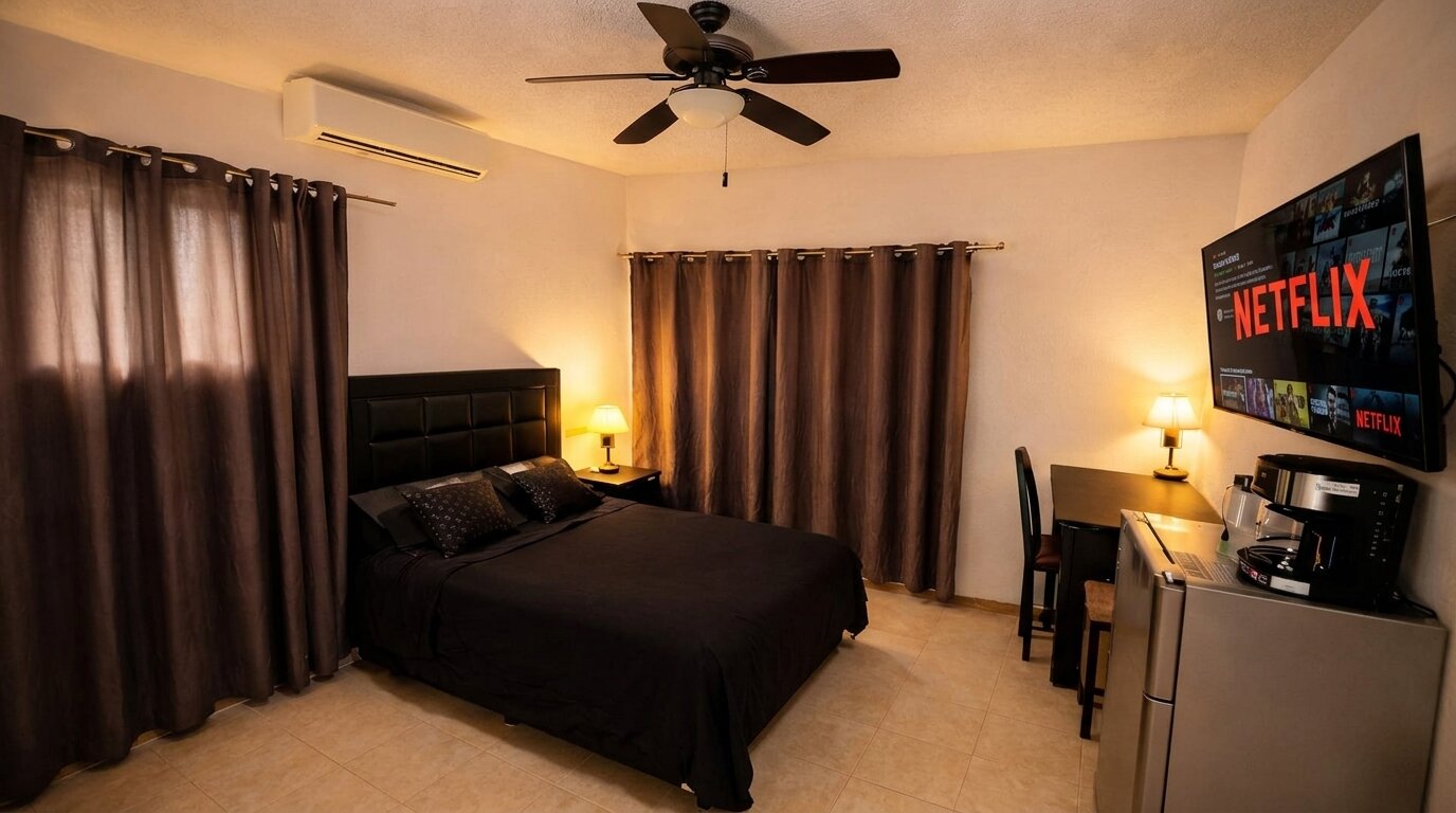 Departamento 53 amueblado con AC y cafetera en La Florida, Merida Yucatan - Davish's House Apartments